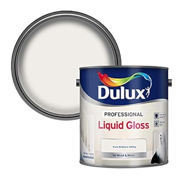 Dulux Professional Liquid Gloss Paint For Wood And Metal, Pure Brilliant White, 2.5 L