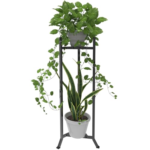Bilyvige 2 Tier Plant Stand Indoor Outdoor, Heavy Duty Metal