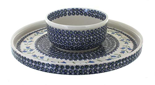 Blue Rose Polish Pottery Tulip Dual Dish