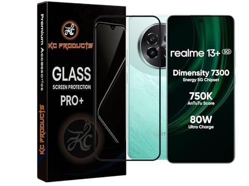 Image of Tempered Glass Screen Protector Compatible For REALME 13 PLUS 5G with Easy Self Installation Kit