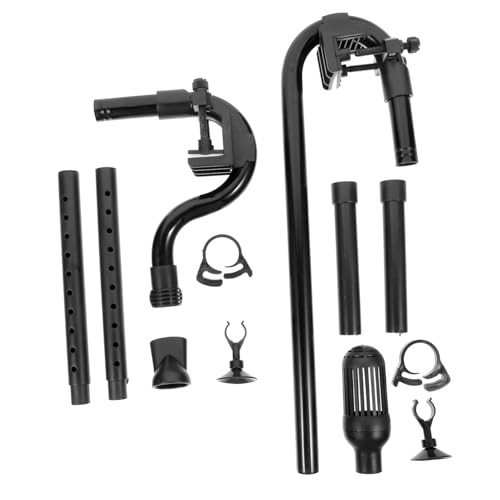 iplusmile 1 セット 配管継手 水槽用チューブ 水族館の入口管 水族館の流出管 水槽ポンプ せっ 水槽のプラスチック プラスチック水管 水族館のチューブ 水入口 水流入管 Black