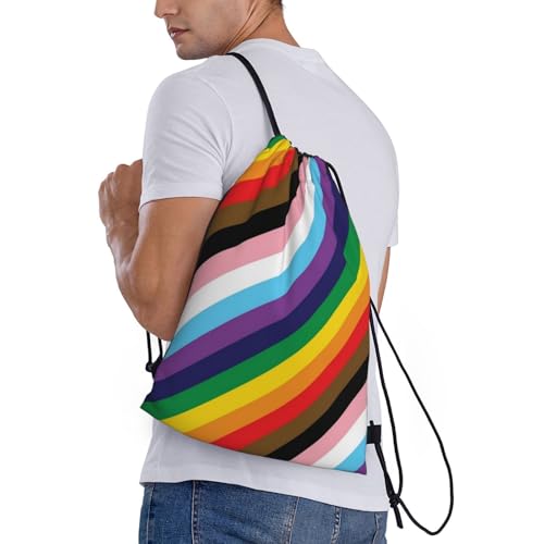 LGBT Gay Pride Drawstring Bags Backpack Bag Casual String Daypack for Women Men Sport Gym Yoga Travel Backpacks3