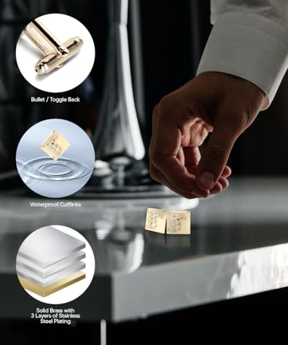 Rhinestone Initial Cuff Links: A to Z4