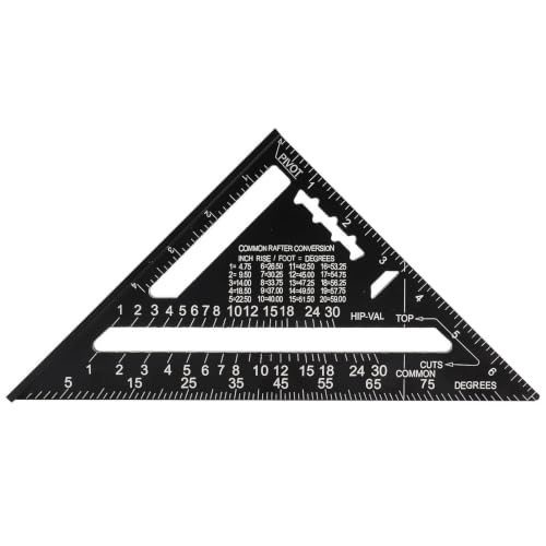 Regla triangular 7 pulgadas aluminio negro oxidado miniatura 5