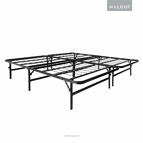 STRUCTURES Foldable Bed Base - Platform Bed Frame and Box Spring in One - Strong and Sturdy Support - Quiet Noise Free - Quick, Easy Setup - Cal King - Thumbnail 3