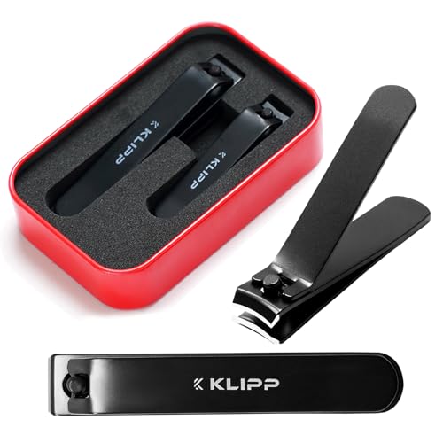 Nail Clipper Set for Men & Women – Stainless Steel Fingernail Clipper & Toe Nail Clippers with Curved & Straight Blades Toe Professional Nail Cutter Kit with Tin Case for Gift & Travel