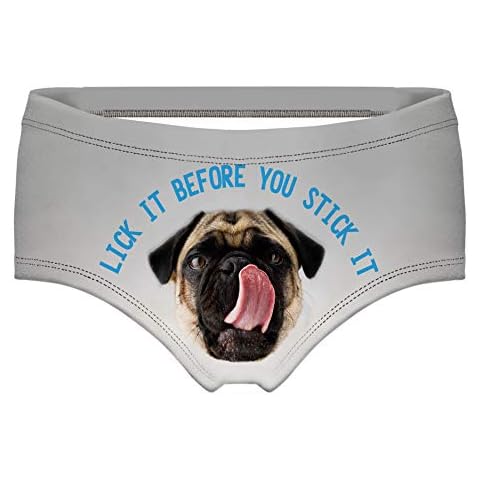 Ubrand RUNYUNXIN Funny low-waisted Underwear Sexy for Women Gifts NK012-M, Medium, Strong Dog Cover