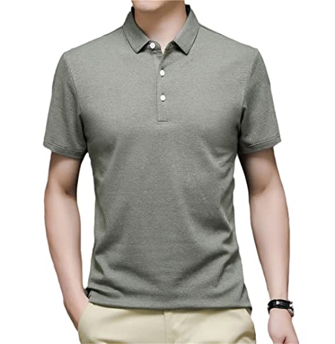 Polo manches courtes homme vert coton été taille S décontracté classique ajusté