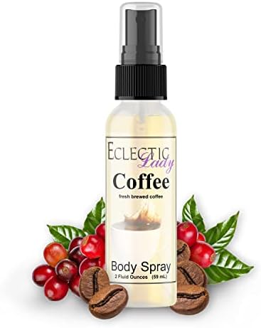 Eclectic Lady Coffee Scented Body Spray Double Strength Moisturizing Fragrance, Hydrating Vegetable Glycerin, Handcrafted in USA, Phthalate-Free - Wake up with Fresh Scented Coffee Fragrance (2 oz)