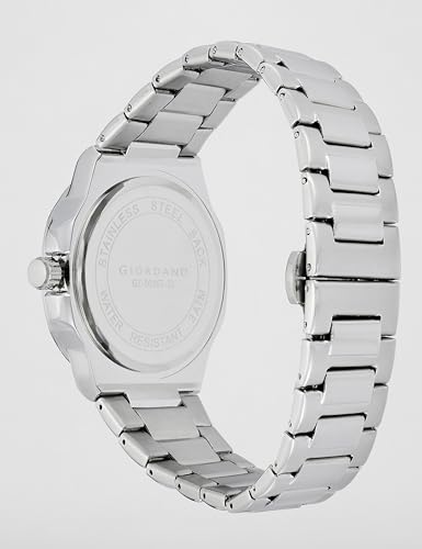 Image of GIORDANO Analog Multifunction Watch for Men - Textured Dial with Cushion Case, Luminous Index Markers, Stainless Steel Strap, Day & Date Display