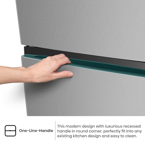 هايسينس ثلاجة HTM55203D2 بسعة 264 لتر، تقنية نو فروست، باب شرفة كبير، اضاءة داخلية LED، فلتر ازالة الروائح الكريهة، تدفق هواء متعدد، فضي