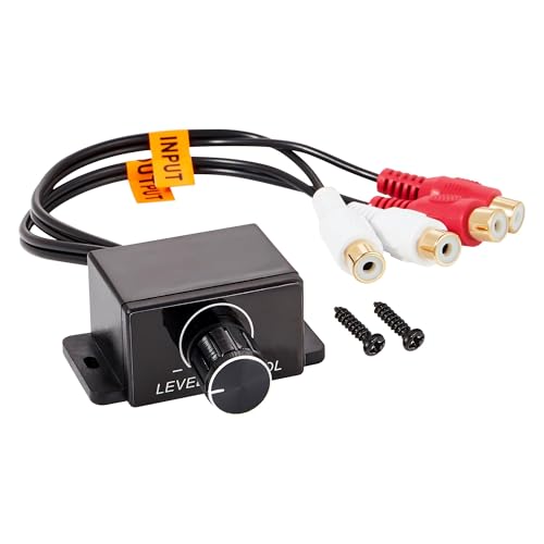 NuIth Universal Car Amplifier RCA Level Controller, Car Audio Bass Control Knob, Sub Amp Volume Control Cable for Car, Motorcycle, Speakers, Home Theater