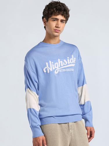 Image of Bewakoof Acrylic Men's Round Neck Sweater