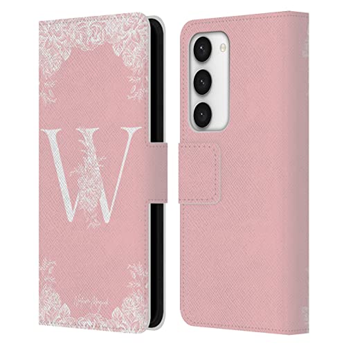 Étui portefeuille Galaxy S23 Nature Magick Lettre W housse protection cuir clapet
