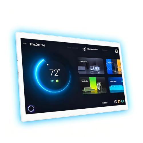 Image of 10.1 Inch Android 14 Smart Home Wall Mount Tablet with POE, WiFi 6, LED Lights, MQTT, RS-232, Proximity Sensor, 4GB /8GB RAM, 64GB ROM (Black, 64, GB, 8)