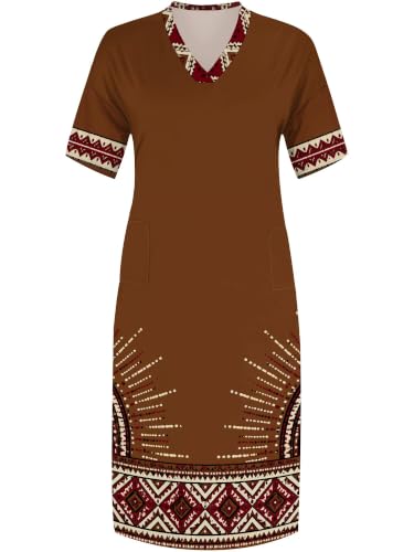Image of PinkPatty Women's Oversize V Neck Short Sleeve Maxi Dress with Pockets