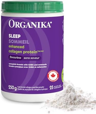 Organika Enhanced Collagen Sleep- with 100mg Gaba and 3g Melatonin-Deep Restful Sleep- 250g