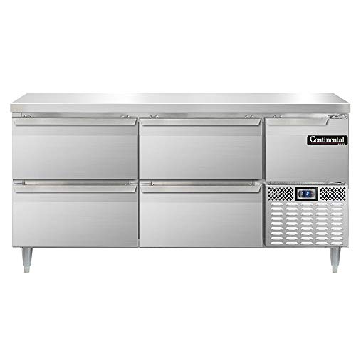 Continental Refrigerator DLFA68-SS-D Designer Line Freezer Base Worktop Unit, 68