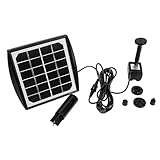Housoutil Solarbetriebener Gartenbrunnen Satz mit Geräuscharmer Solarbrunnenpumpe Energiesparend Vielseitig für Teich und Garten