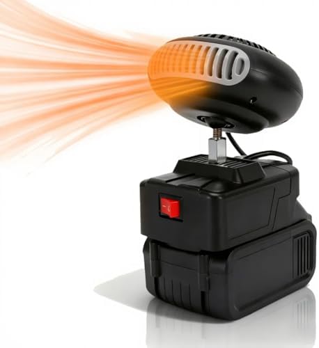 Dpofirs Portable Battery Powered Heater, Cordless Rechargeable Car Defroster, Fast Heating, Small Electric Thermostat Heaters, for Car SUV Trucks DCB201 DCB203 DCB204