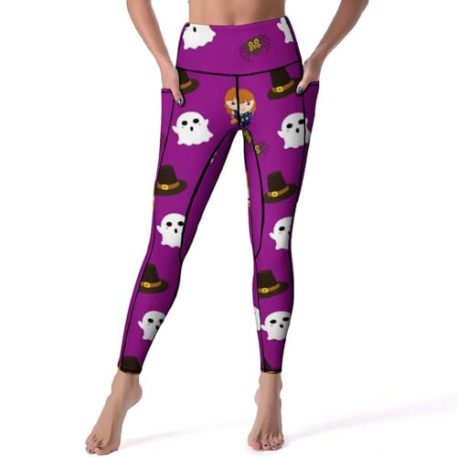 Pantalon de sport yoga à motif sorcière idéal pour vos séances de gym et jogging en plein air