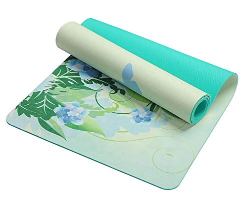 Estera De Yoga5 Mm Patrón De Loto Suede TPE Yoga Mat Pad Antideslizante Ejercicio De Adelgazamiento Fitness Gimnasia Mat Body Building Esterilla Pilates