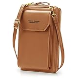 Material Premium-Die Umhängetasche für Handy ist aus dem hochwertigen Kunstleder hergestellt, das leicht, langlebig und weich ist. Diese kleine Schultertasche mit einfachem Design ist stylisch, praktisch und multifunktional. Sie ist immer modisch und bequem zu tragen.