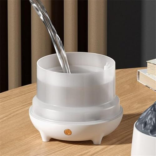 Image of KIMEE Simulated Volcano Aromatherapy Diffuser & Flame Humidifier, 400ml Ultrasonic Cool Mist Maker with Realistic Fire Effect, 2 Mist Modes & Color Night Light for Home & Office