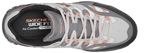 Skechers Skechers mens Skechers Men's Sparta 2.0 Leather and Mesh Lace-up Sneaker Oxford, Gray/Orange, 8 US
