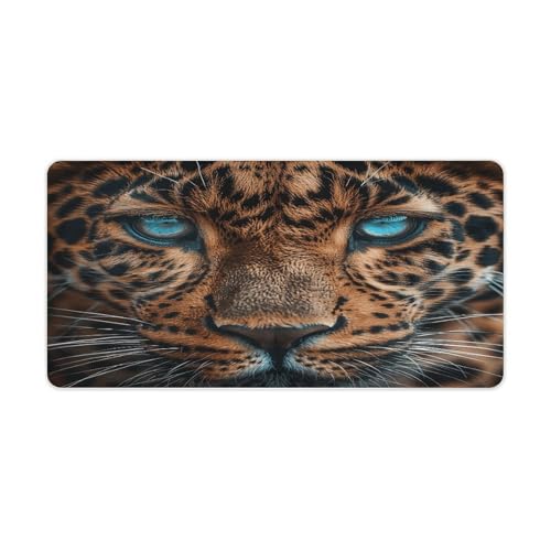 Mouse Pad Grande Leopardo Antideslizante para Oficina