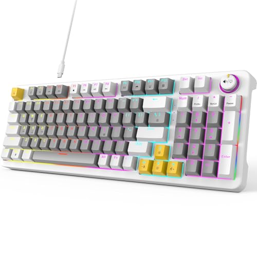 MOFII AK96 Mechanische Gaming-Tastatur, volle Tasten mit...