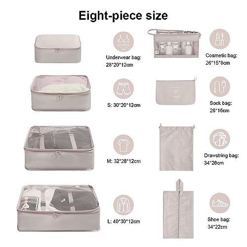 OSDUE-Packing-Cubes-for-Suitcase-8PCS-Thickening-Travel-Organiser-Packing-Bags-Lightweight-Travel-Accessories-Organizers-Essentials-Clothes-Shoes-Cosmetics-Toiletries-Storage-Bags