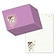 Schreibblock/Briefblock FEE DIN A5 (liniert 50 Blatt) inklusive 20 passenden Umschlägen/Briefpapier Set Mädchen/Briefpapier für Kinder