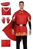 WATCPNO Adult King Cosplay Costume Outfit for Halloween with Cape Cloak and Cap Suit for Men's Role Play