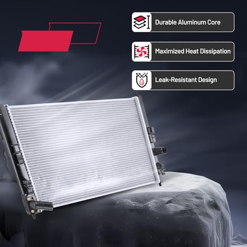 Image of BDFHYK 13525 Aluminum Radiator for Mitsubishi Lancer 2014-2017, for Mitsubishi Outlander Sport 2016-2022, for Mitsubishi RVR 2016-2022, CU13525 DPI 13525, 1-Row 16mm Core, Direct Fit Replacement