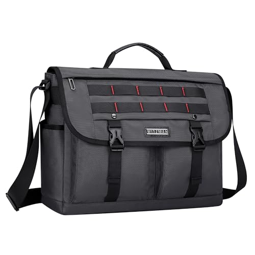 WITZMAN Messenger Bag for Men Crossbody Large Lightweight Satchel Bag Nylon Shoulder Bag with 15.6 inch Laptop