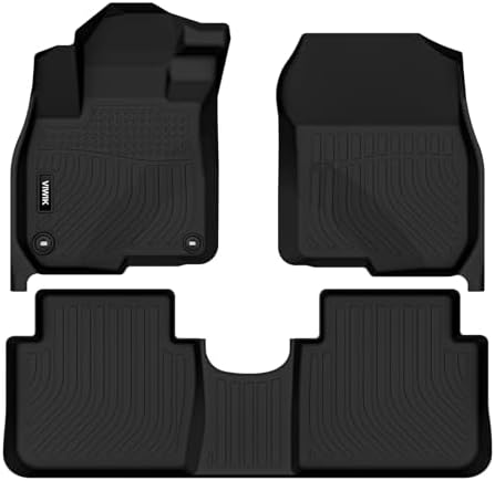 YITAMOTOR All-Weather Floor Mats Liner For 2017-2025 Honda Ridgeline Crew Cab - Black TPE Rubber, 4-Piece Set