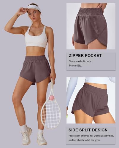 Image of BMJL Women's Athletic Shorts Running Workout Shorts Gym High Waisted Summer Short with Waistband Pocket