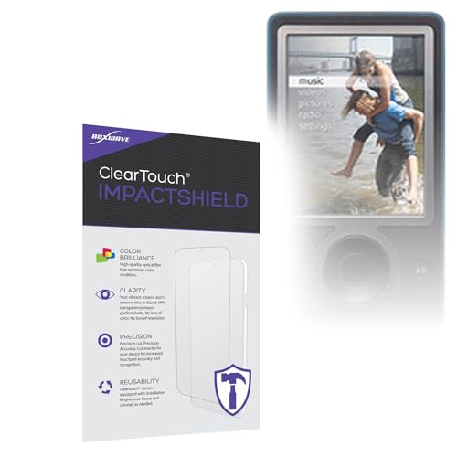 BoxWave Screen Protector Compatible with Microsoft Zune 30 - ClearTouch ImpactShield (2-Pack), Impenetrable Screen Protector Flexible Film