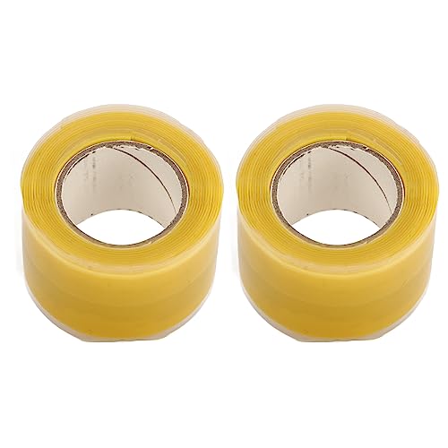 Cinta de Agarre de paletas de Silicona para Kayak, Canoa y Barco Dragón, Antideslizante, absorción de Impacto, Protege Las paletas, Accesorios de Kayak, 2 uds. (Yellow)