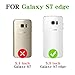 KuDiNi for Samsung Galaxy S7 Edge Case, Galaxy S7 Edge Phone Case for Women Glitter Crystal Soft Clear TPU Luxury Bling Cute Protective Cover with Kickstand Strap for S7 Edge Case (Glitter Rose)