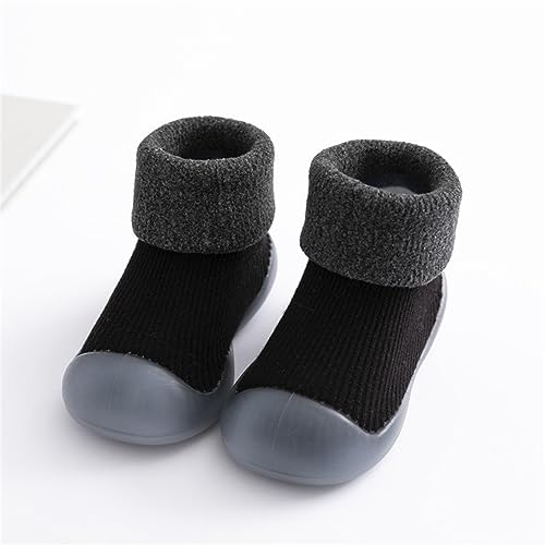 Baby Shoes First Walking Shoes Toddler Boys Girls Non Slip Solid Slippers Shoes Knitted Plush Socks Shoes Booties3