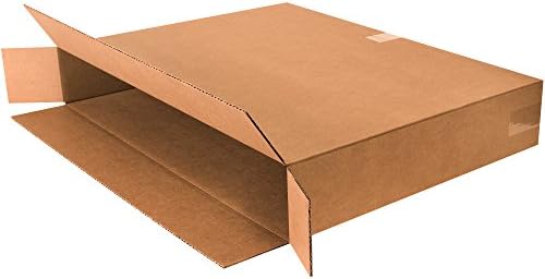 Boxes Fast BF30524FOL Side Loading Corrugated Cardboard Shipping Boxes, 30" x 5" x 24", for Mirrors and Artwork, Kraft (Pack of 10)
