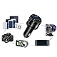 Retoo Bluetooth Adapter für Auto Radio Zigarettenanzünder BT 5.0 FM Transmitter Freisprecheinrichtung Dual 2 USB Ports Anschlüsse QC 3.0 Ladegerät KFZ Wireless Car Kit Ringlicht Dual-USB-Ladegerät