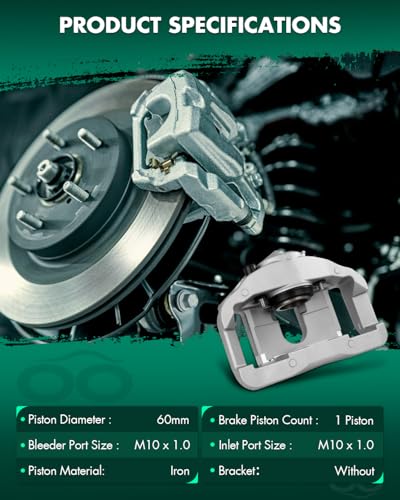Image of SCITOO Front Left Brake Caliper Without Bracket 192965 Compatible For BMW For 525i 2004-2006,For BMW For 528i 2008-2010,For BMW For 530i 2004-2007