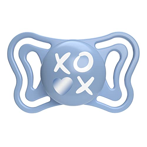 Chicco PhysioForma Light Silicone Soothers 6-16 Months with Silicone Teat, Lightweight, Breathable, Ergonomic, Supports Physiological Breathing and Proper Mouth Development, Pack of 2