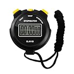 Digital Simple Silent Stopwatch Timer: Only Stopwatch Mode, Easy to Use, Read, and Carry with Intuitive Buttons — On/Off, Large Display, Ideal for Kids, Track, Sports, Coaches