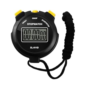 Digital Simple Silent Stopwatch Timer: Only Stopwatch Mode, Easy to Use, Read, and Carry with Intuitive Buttons — On/Off, Large Display, Ideal for Kids, Track, Sports, Coaches