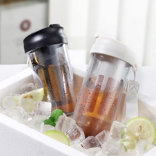 watchget Máquina de café Cold Brew Copo de viagem com alça de silicone macio, infusor portátil de ca