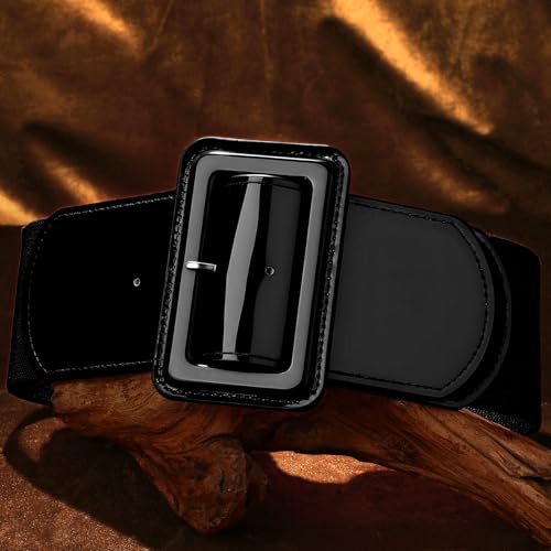 Image of VONMELLI Stretchy Wide Women Belts Elastic Vintage Belts for Women Fashion Ladies Waist Belt for Dress